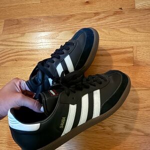NWOT Adidas Sambas Black and White Sneakers